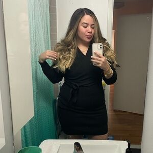 Black sweater dress
